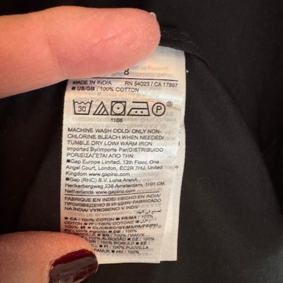 BANANA REOUBLIC Cotton Poplin Maxi Dress - Color Black - Size 8 - Picture 10 of 11